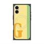 プレミアムスクエアケース with MagSafe［ オリジナル - initial color line - G yellow ］