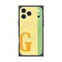 プレミアムスクエアケース with MagSafe［ オリジナル - initial color line - G yellow ］