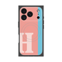 プレミアムスクエアケース with MagSafe［ オリジナル - initial color line - H pink ］