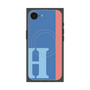 プレミアムスクエアケース with MagSafe［ オリジナル - initial color line - H blue ］