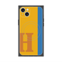 プレミアムスクエアケース with MagSafe［ オリジナル - initial color line - H orange ］