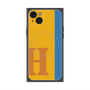 プレミアムスクエアケース with MagSafe［ オリジナル - initial color line - H orange ］