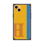 プレミアムスクエアケース with MagSafe［ オリジナル - initial color line - H orange ］