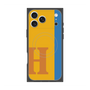 プレミアムスクエアケース with MagSafe［ オリジナル - initial color line - H orange ］