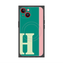 プレミアムスクエアケース with MagSafe［ オリジナル - initial color line - H green ］