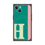 プレミアムスクエアケース with MagSafe［ オリジナル - initial color line - H green ］