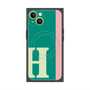 プレミアムスクエアケース with MagSafe［ オリジナル - initial color line - H green ］