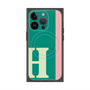 プレミアムスクエアケース with MagSafe［ オリジナル - initial color line - H green ］