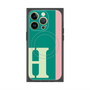 プレミアムスクエアケース with MagSafe［ オリジナル - initial color line - H green ］