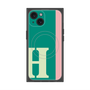 プレミアムスクエアケース with MagSafe［ オリジナル - initial color line - H green ］