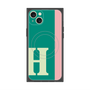 プレミアムスクエアケース with MagSafe［ オリジナル - initial color line - H green ］