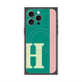 プレミアムスクエアケース with MagSafe［ オリジナル - initial color line - H green ］