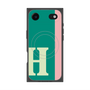 プレミアムスクエアケース with MagSafe［ オリジナル - initial color line - H green ］