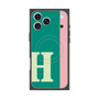 プレミアムスクエアケース with MagSafe［ オリジナル - initial color line - H green ］