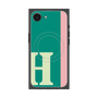 プレミアムスクエアケース with MagSafe［ オリジナル - initial color line - H green ］