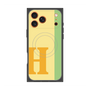 プレミアムスクエアケース with MagSafe［ オリジナル - initial color line - H yellow ］