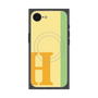 プレミアムスクエアケース with MagSafe［ オリジナル - initial color line - H yellow ］
