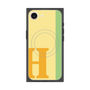 プレミアムスクエアケース with MagSafe［ オリジナル - initial color line - H yellow ］