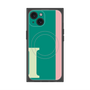 プレミアムスクエアケース with MagSafe［ オリジナル - initial color line - I green ］