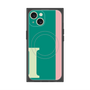 プレミアムスクエアケース with MagSafe［ オリジナル - initial color line - I green ］