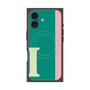 プレミアムスクエアケース with MagSafe［ オリジナル - initial color line - I green ］