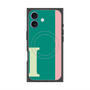 プレミアムスクエアケース with MagSafe［ オリジナル - initial color line - I green ］