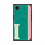 プレミアムスクエアケース with MagSafe［ オリジナル - initial color line - I green ］