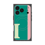プレミアムスクエアケース with MagSafe［ オリジナル - initial color line - I green ］