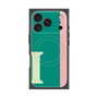 プレミアムスクエアケース with MagSafe［ オリジナル - initial color line - I green ］