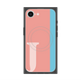 プレミアムスクエアケース with MagSafe［ オリジナル - initial color line - J pink ］