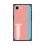 プレミアムスクエアケース with MagSafe［ オリジナル - initial color line - J pink ］