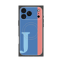 プレミアムスクエアケース with MagSafe［ オリジナル - initial color line - J blue ］