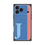 プレミアムスクエアケース with MagSafe［ オリジナル - initial color line - J blue ］
