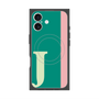 プレミアムスクエアケース with MagSafe［ オリジナル - initial color line - J green ］