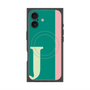 プレミアムスクエアケース with MagSafe［ オリジナル - initial color line - J green ］