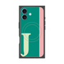 プレミアムスクエアケース with MagSafe［ オリジナル - initial color line - J green ］