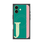プレミアムスクエアケース with MagSafe［ オリジナル - initial color line - J green ］