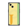 プレミアムスクエアケース with MagSafe［ オリジナル - initial color line - J yellow ］
