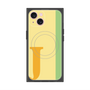 プレミアムスクエアケース with MagSafe［ オリジナル - initial color line - J yellow ］