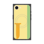 プレミアムスクエアケース with MagSafe［ オリジナル - initial color line - J yellow ］
