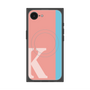 プレミアムスクエアケース with MagSafe［ オリジナル - initial color line - K pink ］
