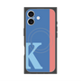 プレミアムスクエアケース with MagSafe［ オリジナル - initial color line - K blue ］