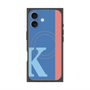 プレミアムスクエアケース with MagSafe［ オリジナル - initial color line - K blue ］