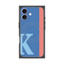 プレミアムスクエアケース with MagSafe［ オリジナル - initial color line - K blue ］