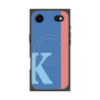 プレミアムスクエアケース with MagSafe［ オリジナル - initial color line - K blue ］