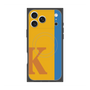 プレミアムスクエアケース with MagSafe［ オリジナル - initial color line - K orange ］