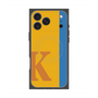 プレミアムスクエアケース with MagSafe［ オリジナル - initial color line - K orange ］