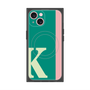 プレミアムスクエアケース with MagSafe［ オリジナル - initial color line - K green ］