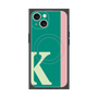 プレミアムスクエアケース with MagSafe［ オリジナル - initial color line - K green ］
