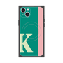 プレミアムスクエアケース with MagSafe［ オリジナル - initial color line - K green ］